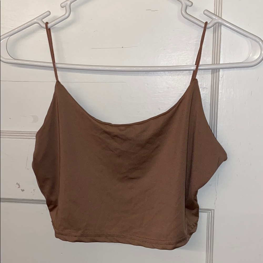 Yeezys inspired nude cropped tank